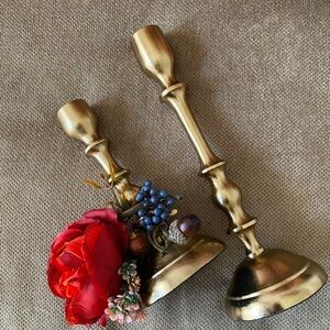 Elegant Gold Candle Holders